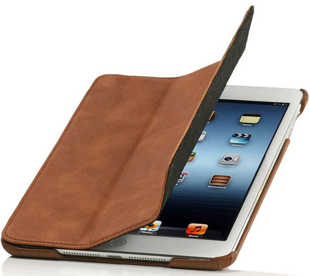 iPad mini Hülle von StilGut in Cognac- Typ Couverture Case