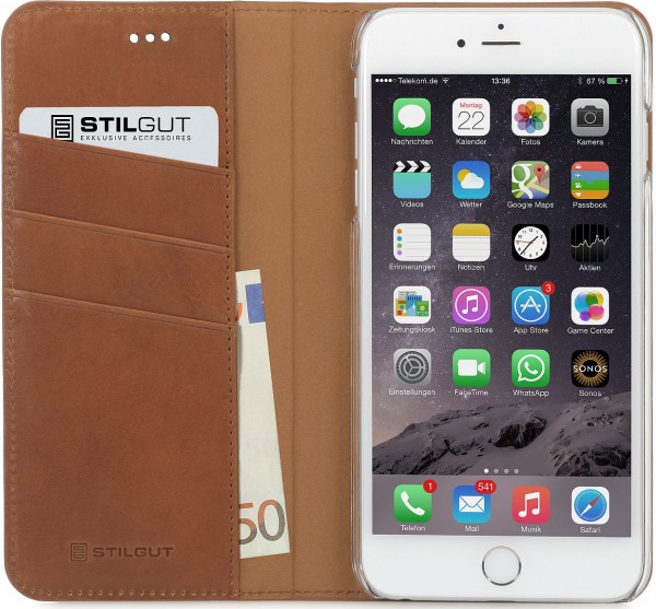 StilGut - Handyhülle für iPhone 6 &quot;Italian Series&quot; Talis aus Leder