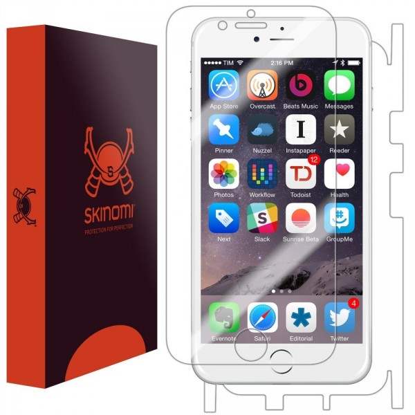 Skinomi - Displayschutzfolie für iPhone 6 (2er Pack) TechSkin für Vorder- und Rückseite
