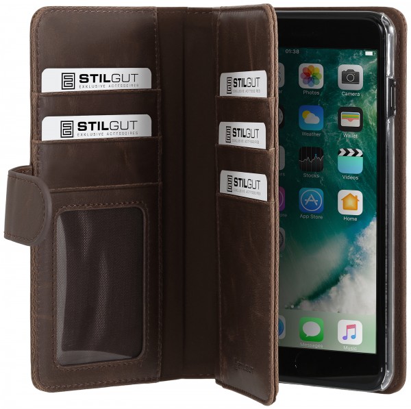 StilGut - iPhone 7 Plus Hülle Talis XL mit Kreditkartenfach