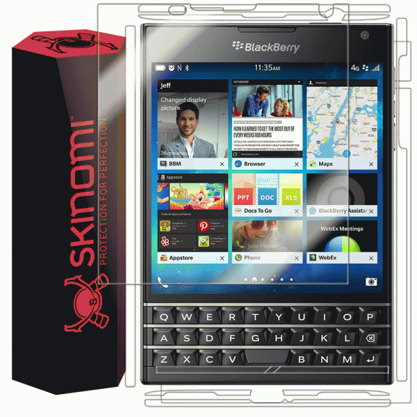 Skinomi - Displayschutzfolie BlackBerry Passport Full Body