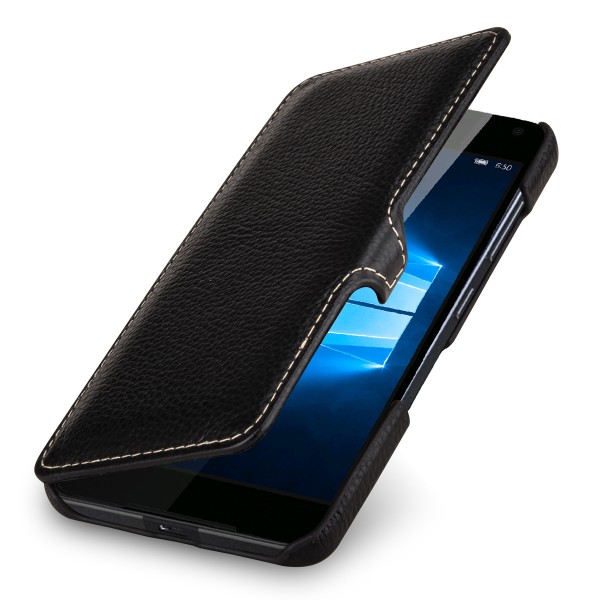 StilGut - Lumia 650 Tasche Book Type aus Leder mit Clip