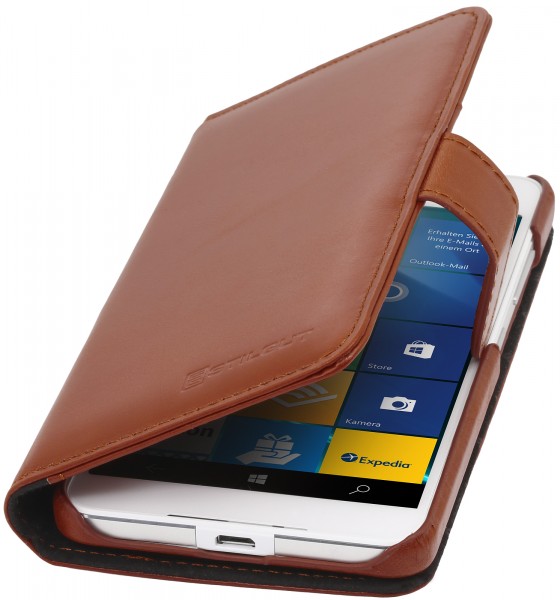 StilGut - Lumia 650 Hülle Talis mit Kreditkartenfach aus Leder