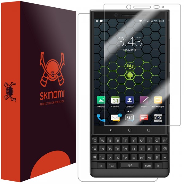 Skinomi - BlackBerry KEY2 Displayschutzfolie TechSkin Vorder- &amp; Rückseite