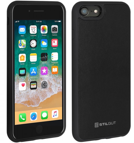 StilGut - iPhone SE Case mit Lederrückseite