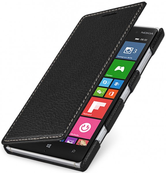 StilGut - Handyhülle für Nokia Lumia 830 &quot;Book Type&quot; aus Leder