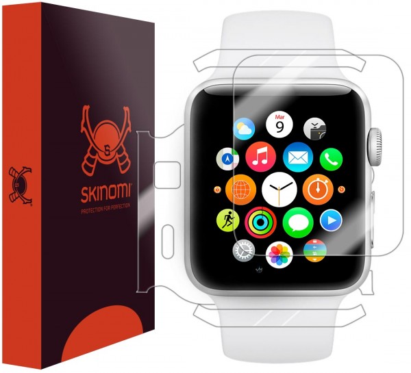 Skinomi - Displayschutzfolie Apple Watch Series 2 &amp; Series 3 (42 mm) Full Body