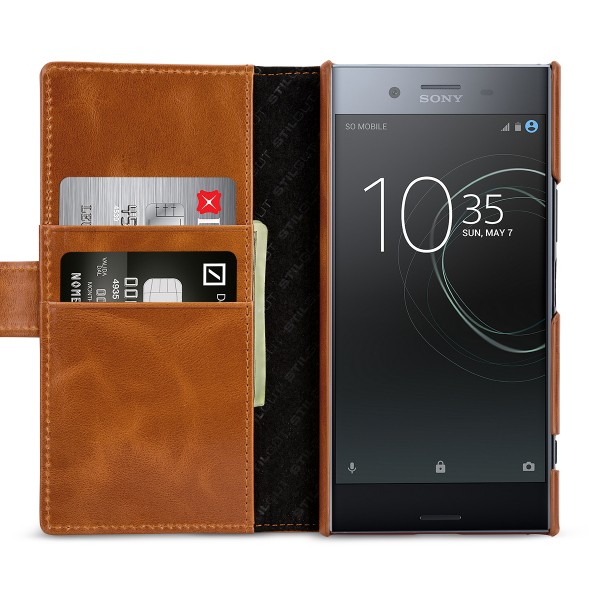 StilGut - Sony Xperia XZ Premium Hülle Talis mit Kreditkartenfach