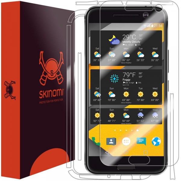 Skinomi - Displayschutzfolie HTC 10 TechSkin Vorder- und Rückseite