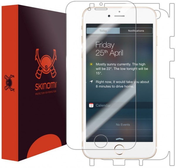 Skinomi - Displayschutzfolie für iPhone 6 Plus (2er Pack) TechSkin für Vorder- und Rückseite