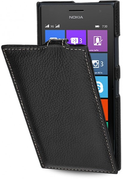 StilGut - Handyhülle für Nokia Lumia 730 &amp; 735 &quot;UltraSlim&quot; aus Leder