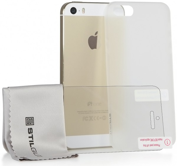 StilGut - Ghost, Schutzhülle inkl. Schutzfolie für iPhone 5 & 5s