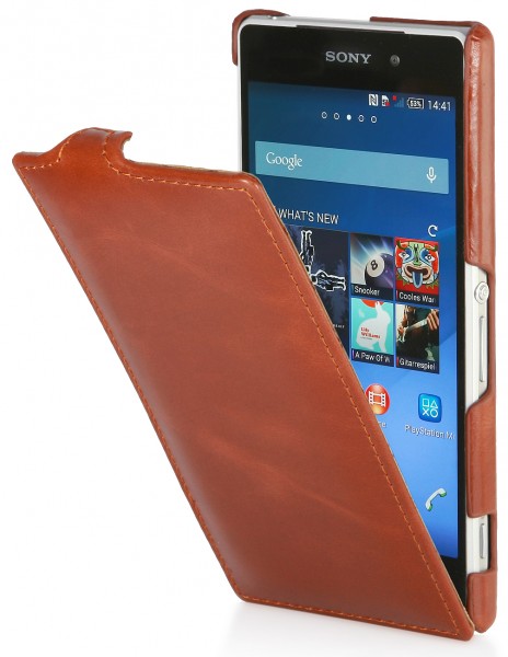 StilGut UltraSlim Case, Tasche aus Leder für Sony Xperia Z2