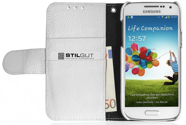 StilGut - Ledertasche &quot;Talis&quot; für Samsung Galaxy S4 Mini i9195