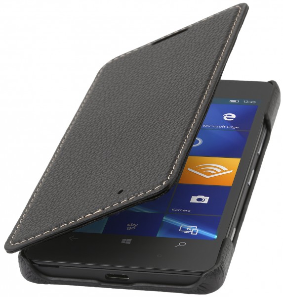 StilGut - Lumia 950 Case Book Type aus Leder ohne Clip