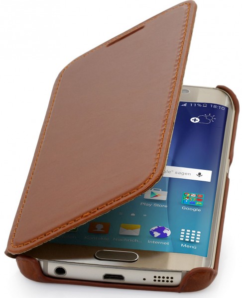 StilGut - Handyhülle für Galaxy S6 edge "Book Type" ohne Clip