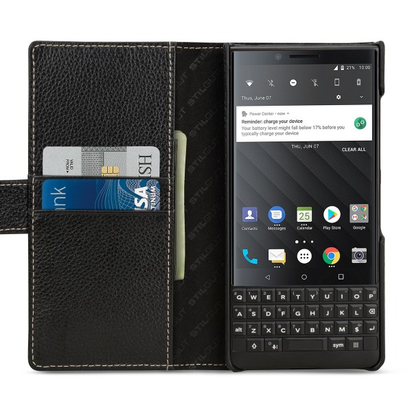 StilGut - BlackBerry KEY2 Hülle Talis mit Kreditkartenfach