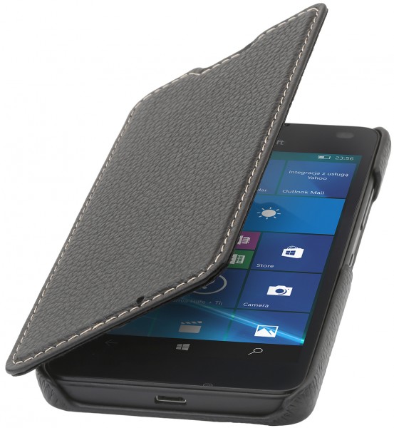 StilGut - Lumia 550 Case Book Type aus Leder ohne Clip