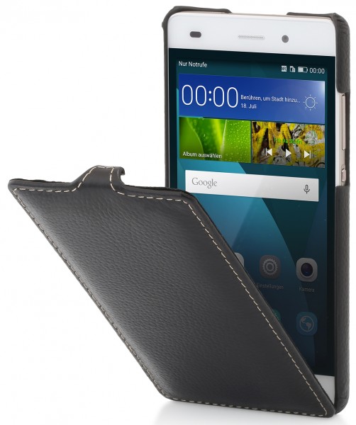StilGut - Handyhülle für Huawei P8 Lite &quot;UltraSlim&quot; aus Leder