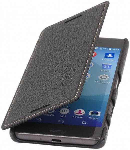 StilGut - Sony Xperia X Case Book Type aus Leder ohne Clip