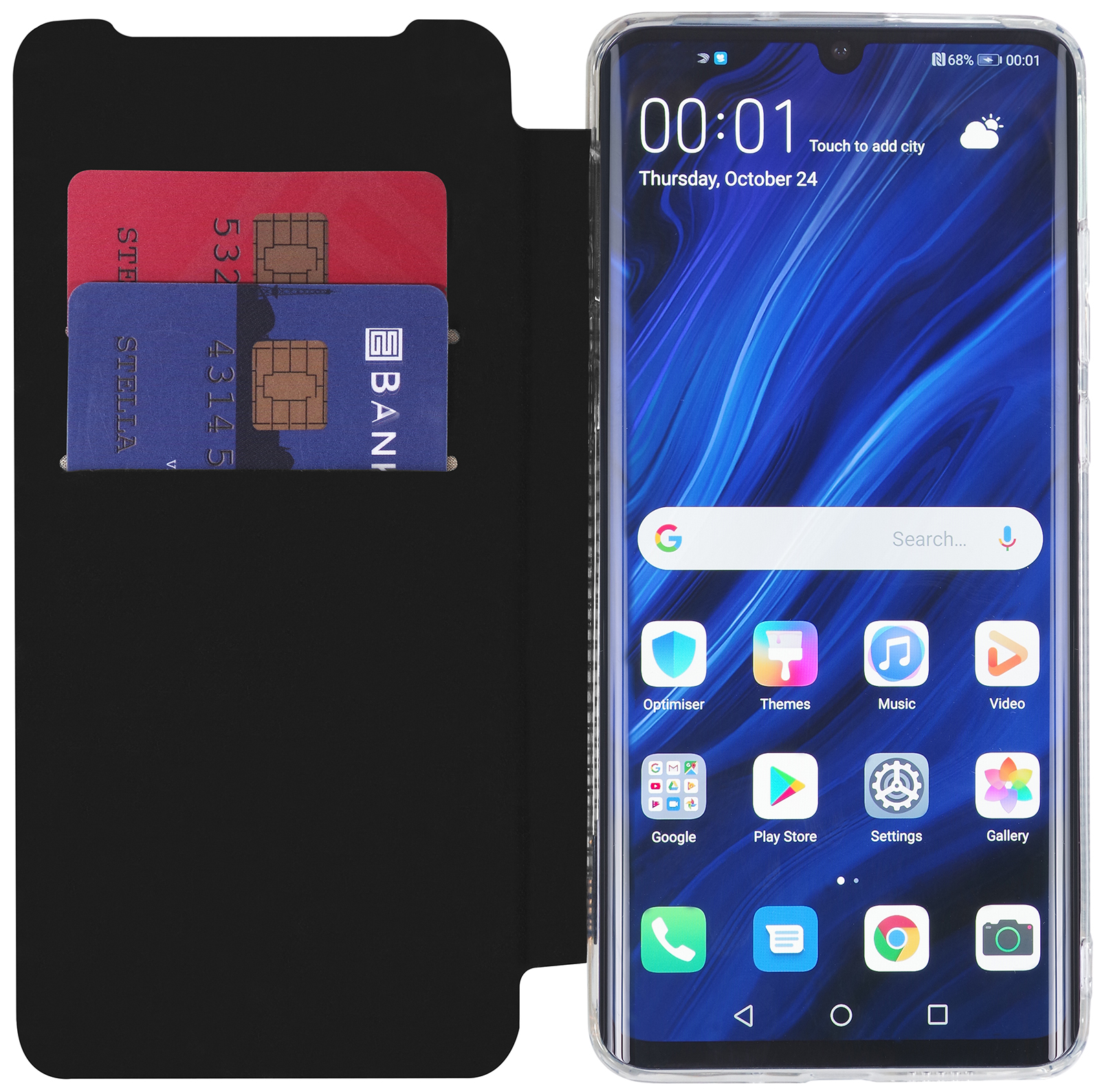 Huawei P30 Pro NFC/RFID Blocking Hülle mit Fächern kaufen