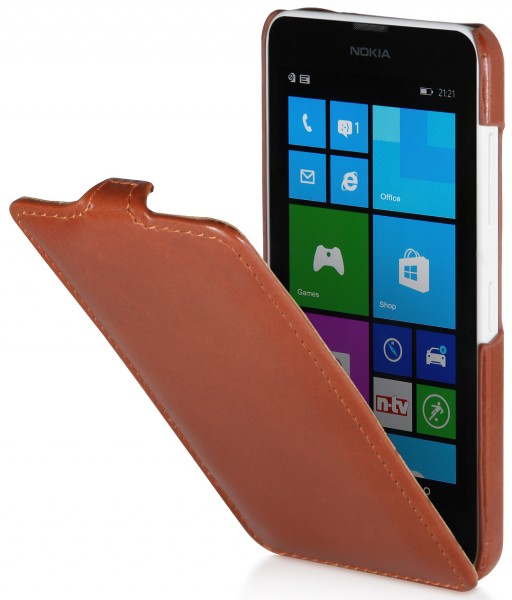 StilGut - UltraSlim Case für Nokia Lumia 630 &amp; 635 aus Leder