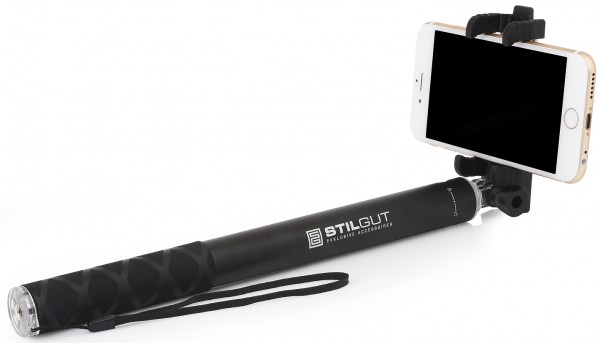 StilGut - Selfie Pro - Selfie-Stange aus Aluminium in schwarz (Version 2)