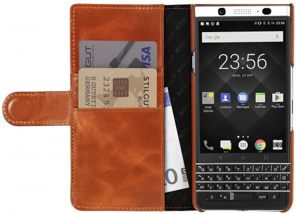 StilGut - BlackBerry KEYone Hülle Talis mit Kreditkartenfach